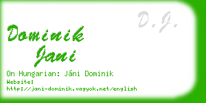 dominik jani business card