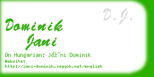 dominik jani business card